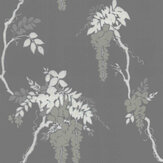 Leonora Wallpaper - Grey - by 1838 Wallcoverings. Click for more details and a description.