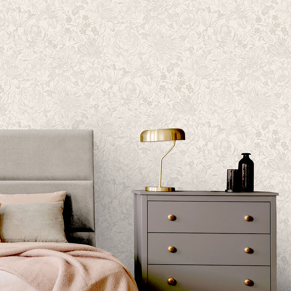 Imogen Wallpaper - Cream - by Albany
