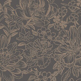 Imogen Wallpaper - Slate/ Rose gold - by Albany. Click for more details and a description.