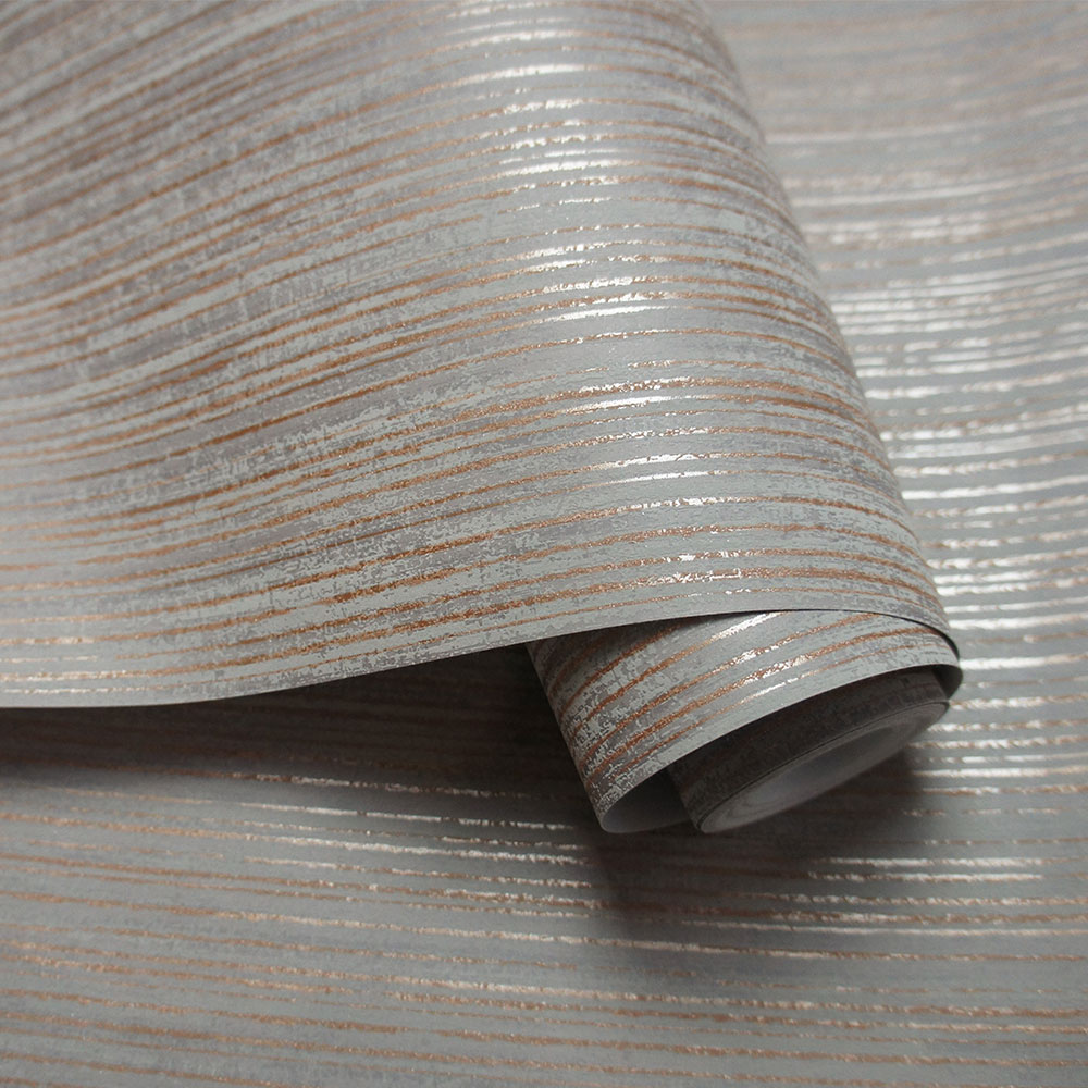 Adeline Wallpaper - Charcoal/ Rose Gold - by Albany