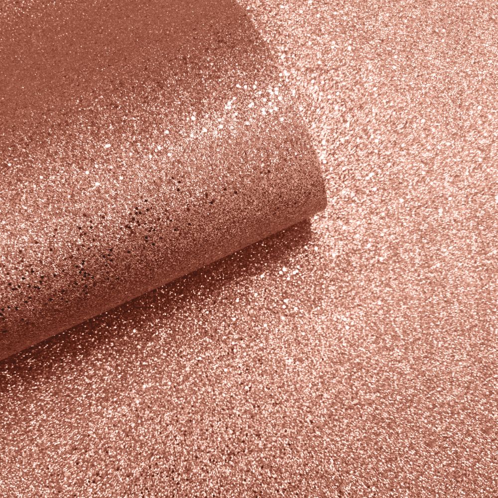 Oriah Glitter Wallpaper - Rose Gold - by Albany
