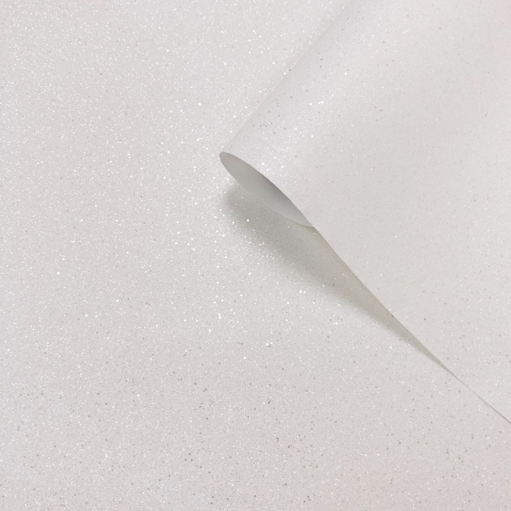 Oriah Glitter Wallpaper - White - by Albany