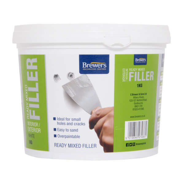 Ready Mixed Interior / Exterior Filler White - by Brewers