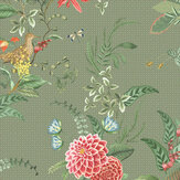 Floris Wallpaper - Green - by Eijffinger. Click for more details and a description.