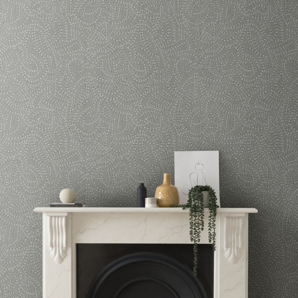 Mosaic Wallpaper - Marble - by 1838 Wallcoverings