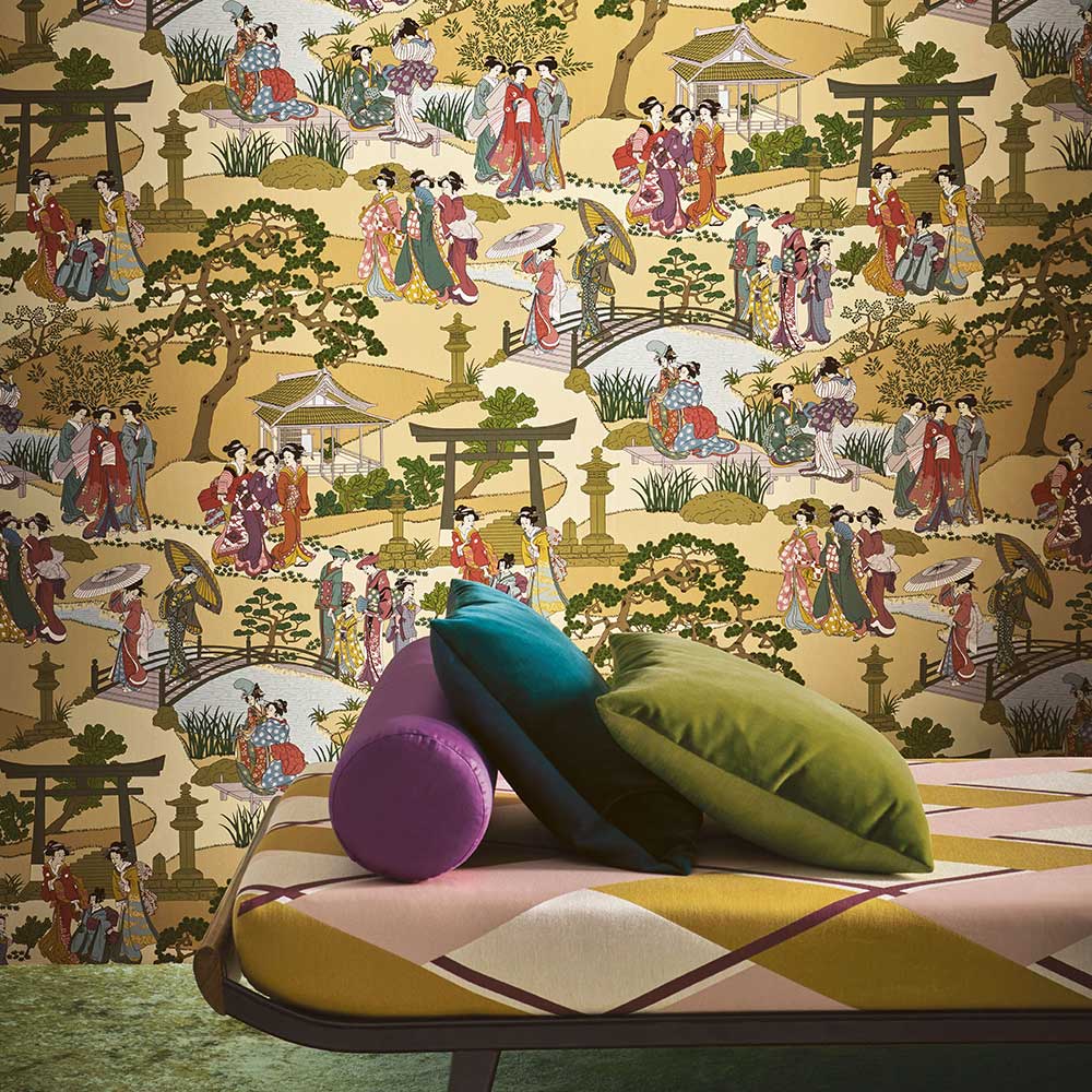 Geishas Wallpaper - Spice - by Manuel Canovas
