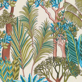 Morny Wallpaper - Turquoise - by Manuel Canovas. Click for more details and a description.