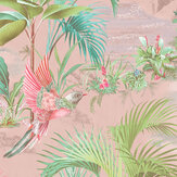 Palm Scene Wallpaper - Pink - by Eijffinger. Click for more details and a description.