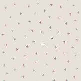 Croci Wallpaper - Beige / Red - by Tres Tintas. Click for more details and a description.