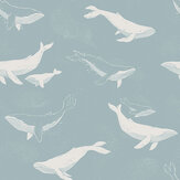 Papier peint Whales - Bleu pâle - Boråstapeter. Cliquez pour en savoir plus et lire la description.
