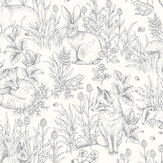 Forest Friends Wallpaper - Cream White - by Boråstapeter. Click for more details and a description.