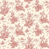 Toile Wallpaper - Maroon - by Galerie. Click for more details and a description.