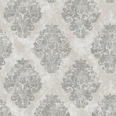 Damask Wallpaper - Grey - by Galerie. Click for more details and a description.
