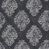 Damask Wallpaper - Charcoal - by Galerie. Click for more details and a description.