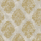 Damask Wallpaper - Gold - by Galerie. Click for more details and a description.