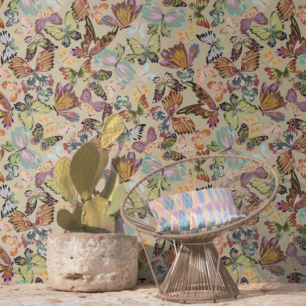 Vanessa  Wallpaper - Multi Vivid - by Missoni Home