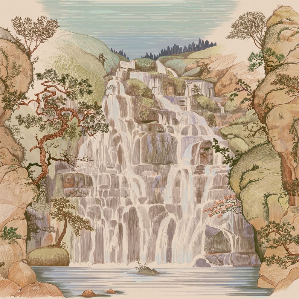 Fallingwater Mural - Summer - by Coordonne