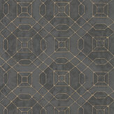 Geo Line Wallpaper - Charcoal - by Galerie. Click for more details and a description.