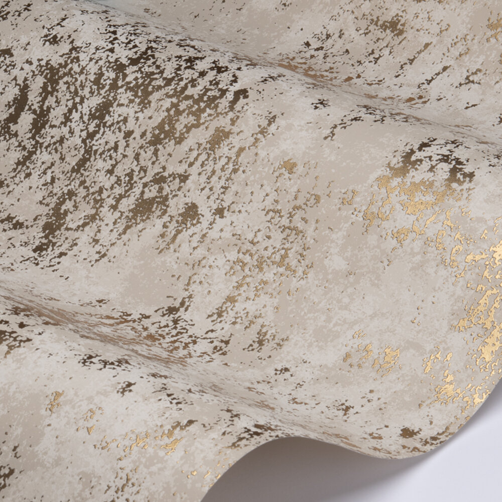 Concrete Wallpaper - Gold - by Galerie