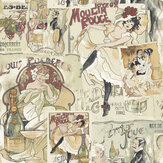 Champagne Posters Wallpaper - Red - by Galerie. Click for more details and a description.