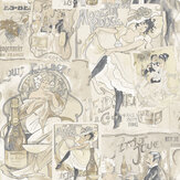 Champagne Posters Wallpaper - Beige - by Galerie. Click for more details and a description.
