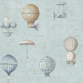 Air Ships Wallpaper - Blue - by Galerie. Click for more details and a description.
