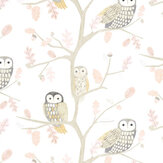 Little Owls Wallpaper - Powder - by Harlequin. Click for more details and a description.