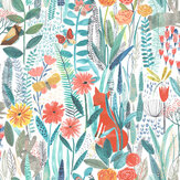 Hide And Seek Wallpaper - Poppy / Marine / Ochre  - by Harlequin. Click for more details and a description.