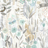 Hide And Seek Wallpaper - Linen / Duck Egg / Stone - by Harlequin. Click for more details and a description.