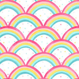 Rainbow Brights Wallpaper - Cherry / Blossom / Pineapple / Sky - by Harlequin. Click for more details and a description.