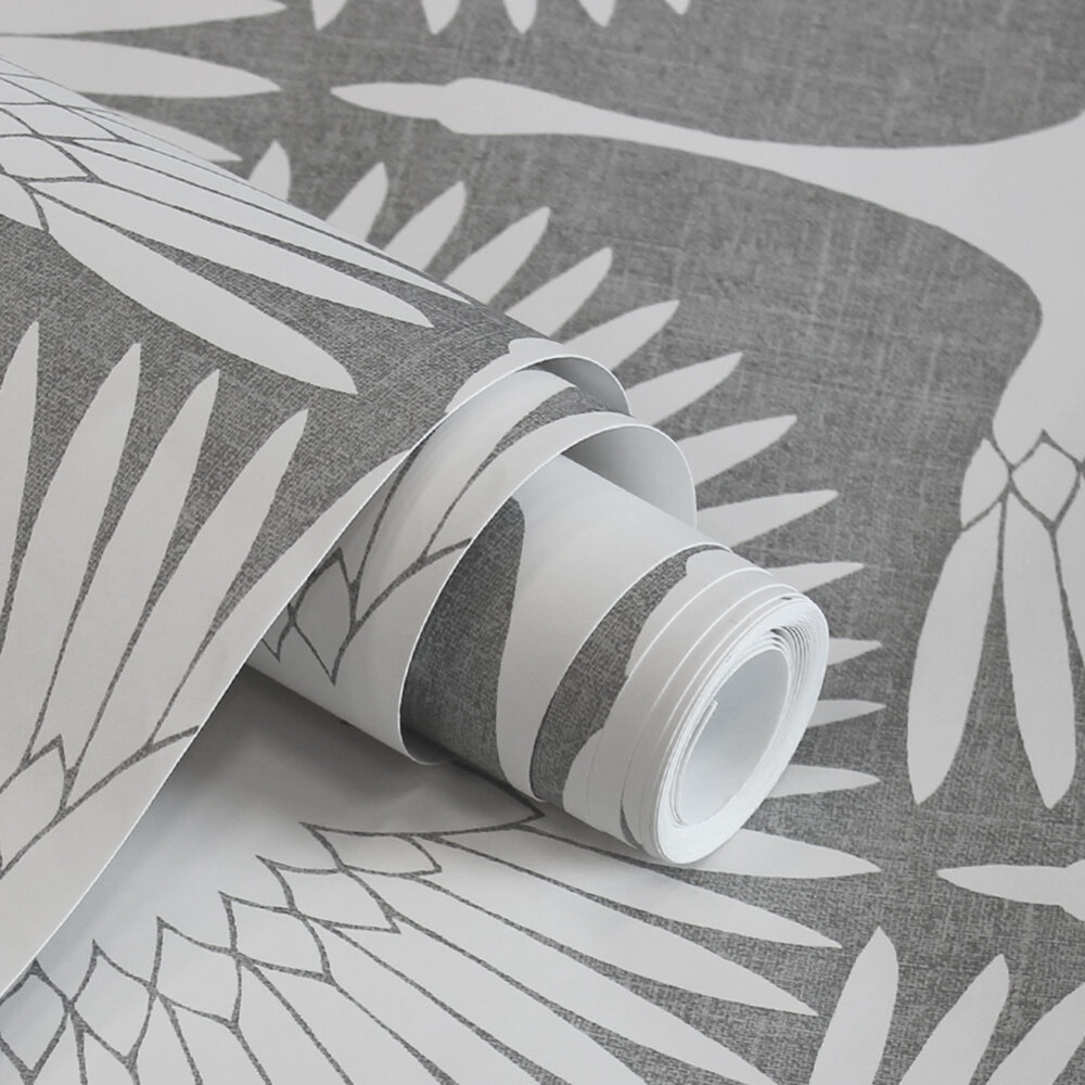 Feather Flock Wallpaper - Chalk - by Tempaper