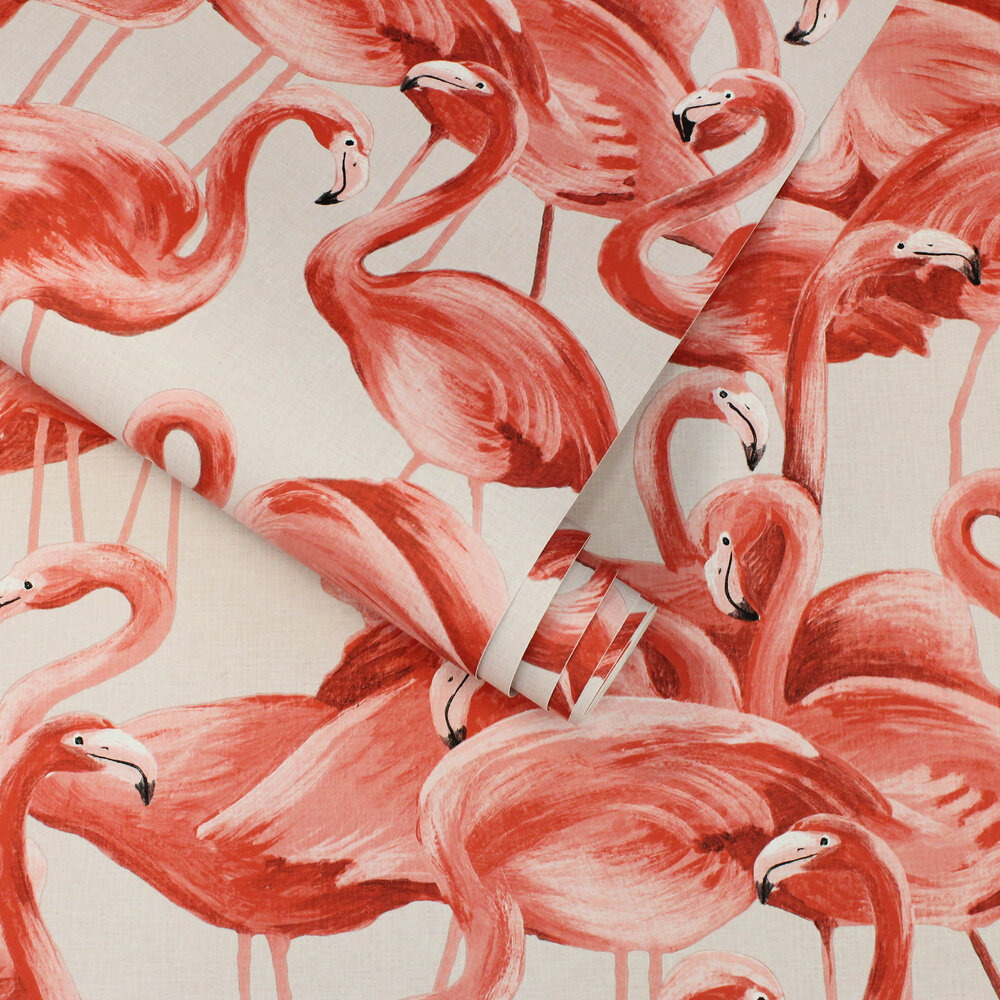 Flamingo Wallpaper - Cheeky Pink - by Tempaper