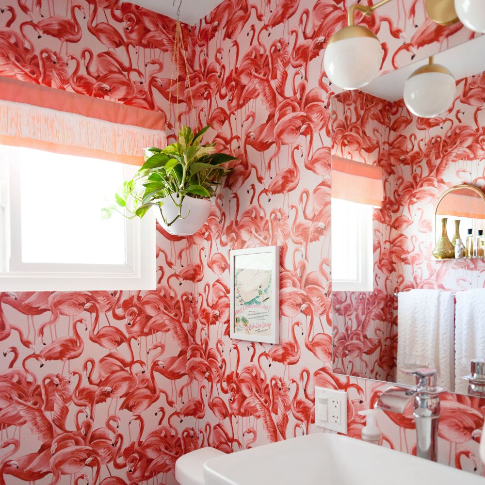 Flamingo Wallpaper - Cheeky Pink - by Tempaper