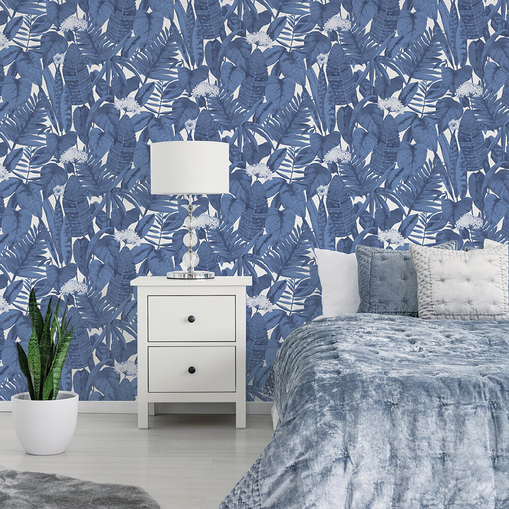 Tropical Wallpaper - Tropical Blue - by Tempaper