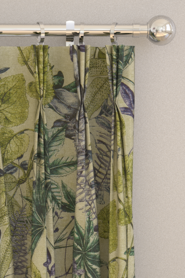 Madagascar Forest Curtains - Chartreuse / Jungle Green - by Clarke & Clarke. Click for more details and a description.
