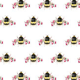 Single Bee Wallpaper - White - by Lola Design. Click for more details and a description.