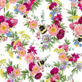 Mixed Bee Wallpaper - White - by Lola Design. Click for more details and a description.