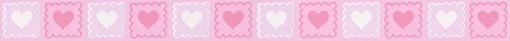 Pretty Hearts Border - Pale Pink - by Albany