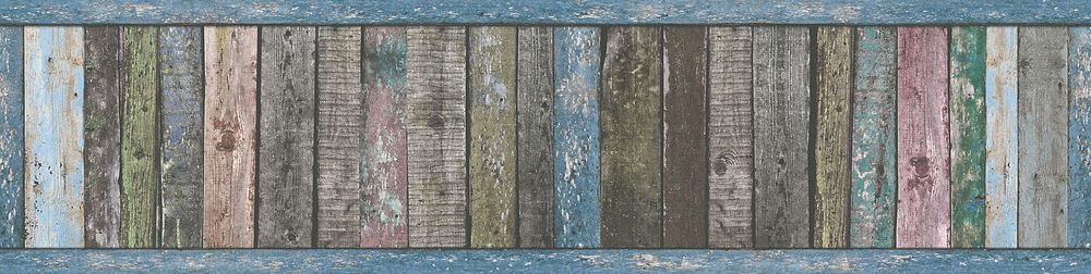 Wood Plank Border - Blue - by Albany
