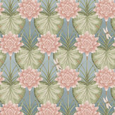 Lily Garden Wallpaper - Eau de Nil - by The Chateau by Angel Strawbridge. Click for more details and a description.
