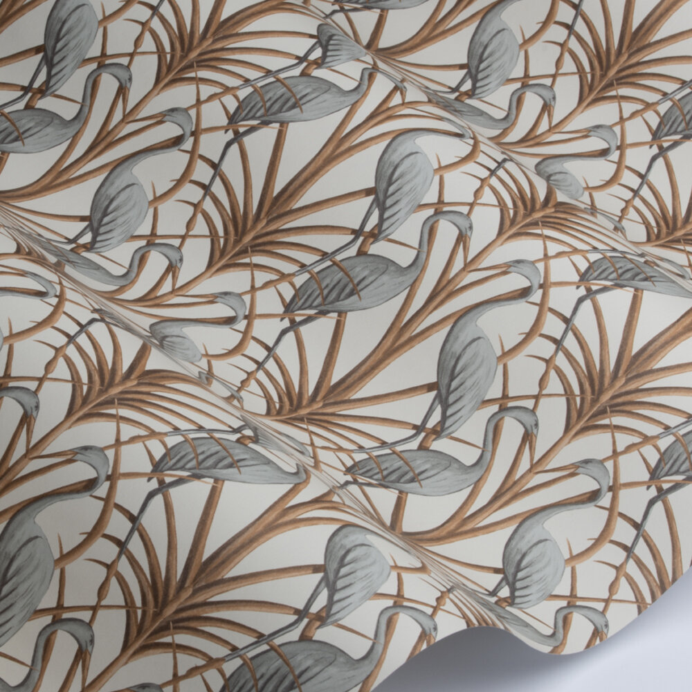 Nouveau Heron Wallpaper - Cream - by The Chateau by Angel Strawbridge