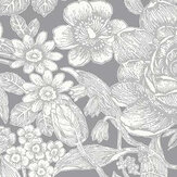 Wild Hedgerow Wallpaper - Grey - by Crown. Click for more details and a description.