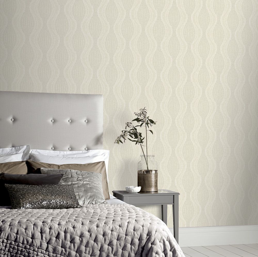 Calico Dot Wallpaper - Neutral - by Arthouse