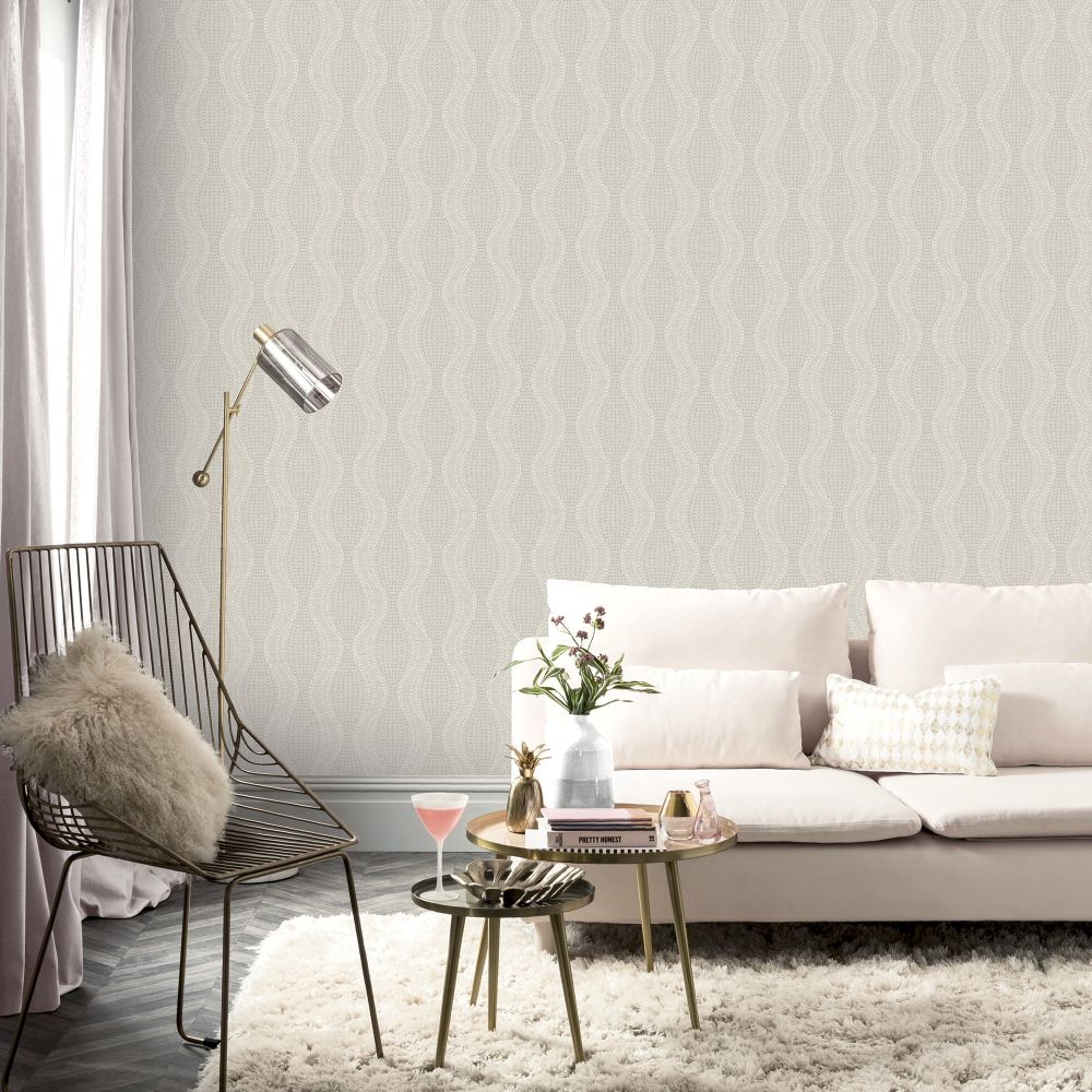 Calico Dot Wallpaper - Neutral - by Arthouse
