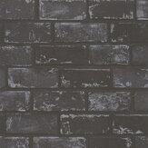 Metallic Brick Wallpaper - Black / Silver - by Arthouse. Click for more details and a description.