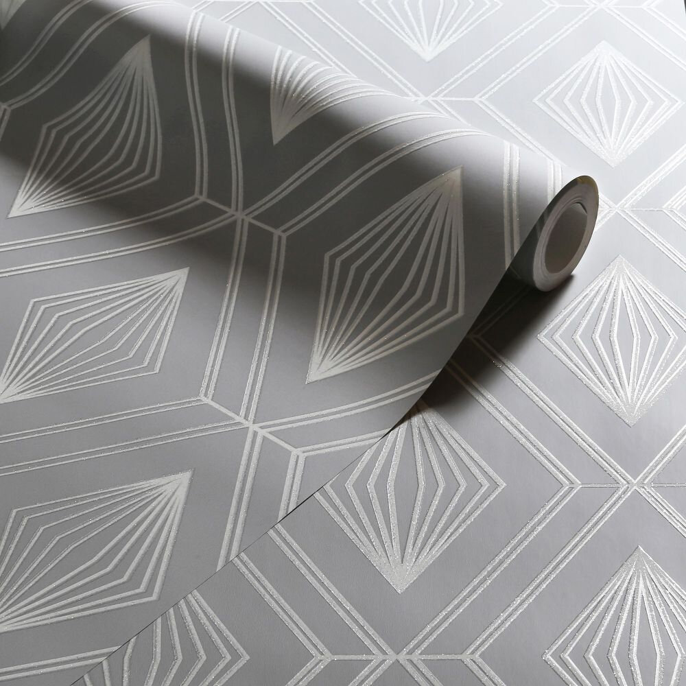 Glitter Diamond Wallpaper - Charcoal Grey - by Arthouse