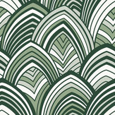 Cabarita Flock Wallpaper - Emerald - by A Street Prints. Click for more details and a description.