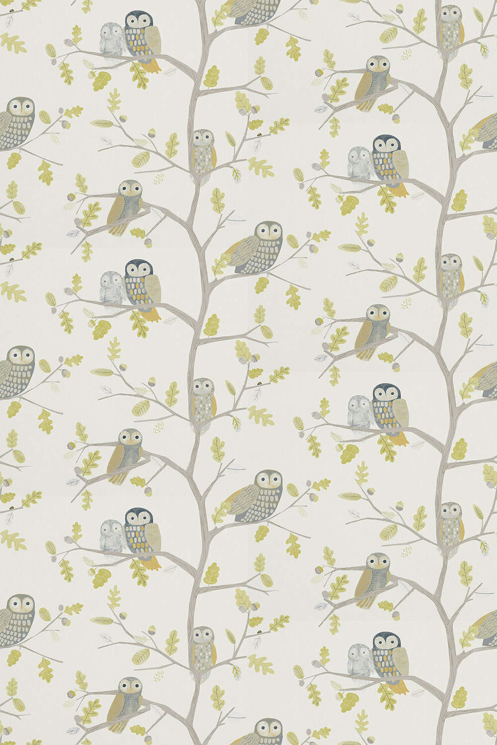 Little Owls Fabric - Kiwi - by Harlequin