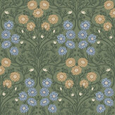 Bellis Wallpaper - Green - by Galerie. Click for more details and a description.