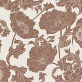 Papaver Wallpaper - White / Red - by Galerie. Click for more details and a description.